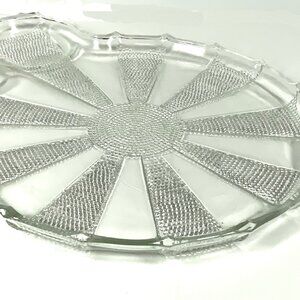 1950s Jeannette Dewdrop Clear Hostess Tray Luncheon Plate Television Snack Set